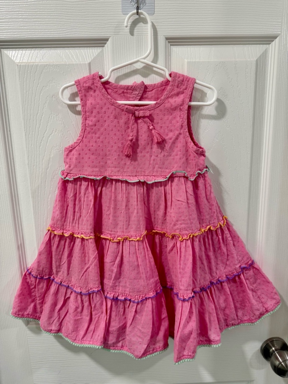 Cynthia Rowley Pink Tiered Tassel Summer Dress for Girls